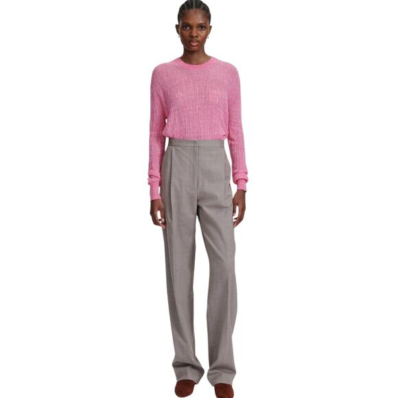 RACHEL COMEY Amares Crinkle Knit Top Sweater in Pink Marled S - Picture 3 of 12